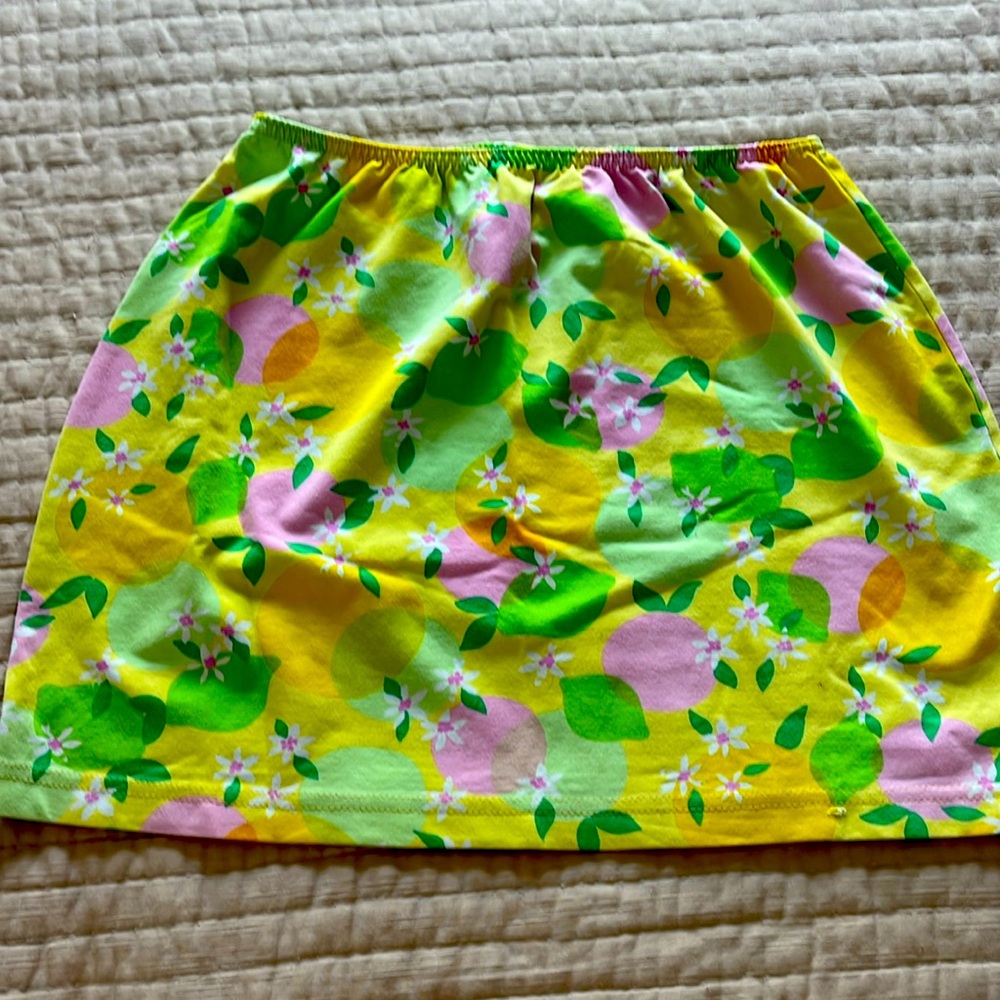 Vintage Lilly Pulitzer orange blossom lemonade skirt size Medium